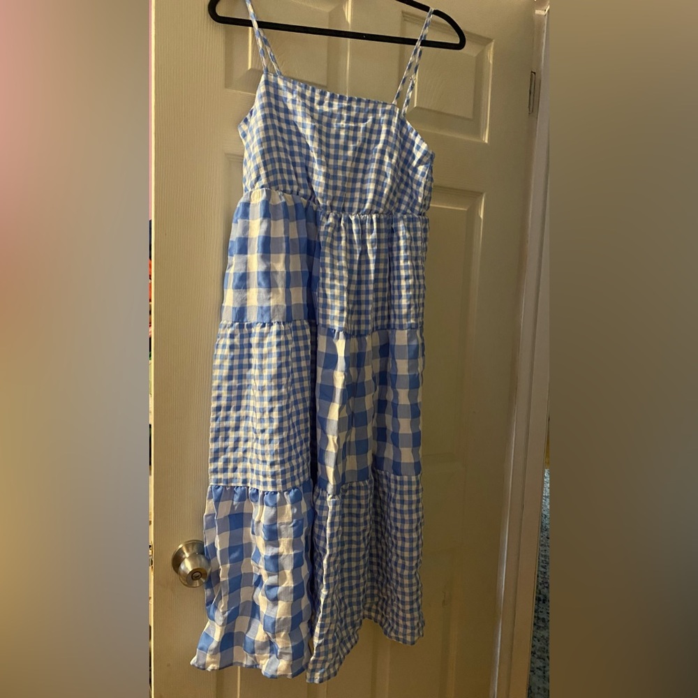 Checkers blue dress size L